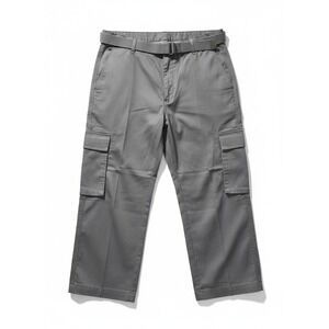 Street Light Grey Cargo Pants, Men's 48x33, Belted Utility Workwear, SP12 NWT